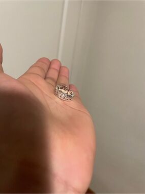 Chrome Hearts Silver Tone Engraved Ring
